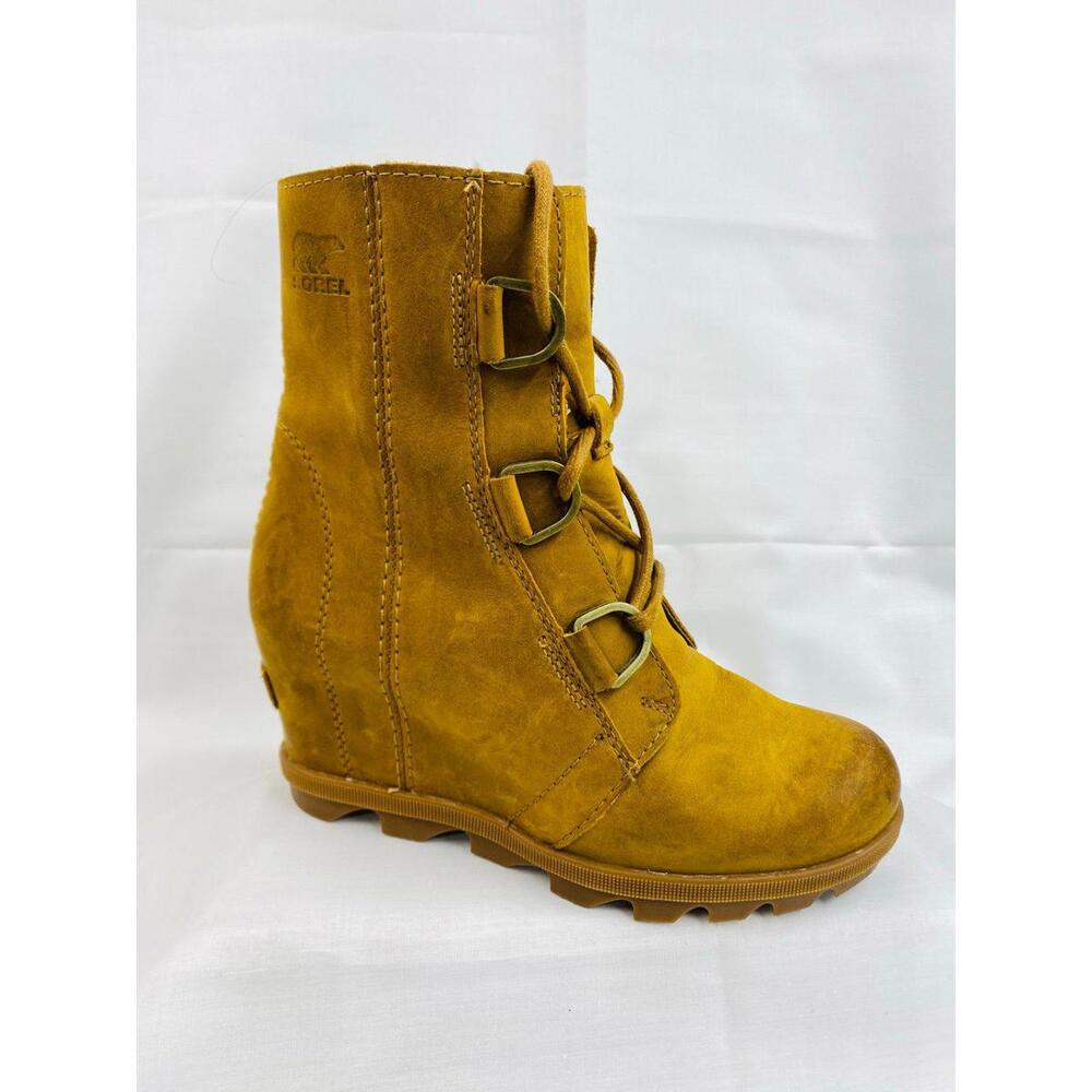 Sorel Joan of Arctic Wedge Mid Boot Ash Brown Waterproof Bootie Women's 6.5 - Picture 1 of 9